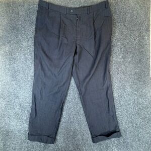 Calvin Klein Dress Pants Men 40x28.5 Gray Mid Rise Pleated Front Formal Business